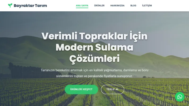 Bayraktar Tarım web sitesi